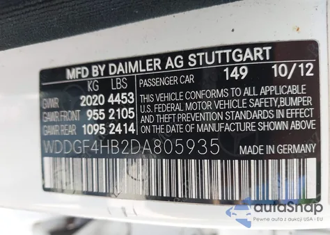 2013 Mercedes-Benz C 250 Luxury/Sport из США, поврежденный, VIN WDDGF4HB2DA805935